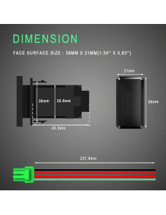 Interruptor LED 12V BACAUTOPARTS para Toyota Landcruiser 2