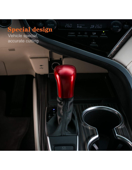 Cubierta de Perilla de Cambio CKE para Toyota Camry y Corolla - Rojo