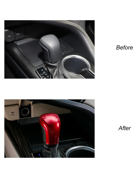 Cubierta de Perilla de Cambio CKE para Toyota Camry y Corolla - Rojo