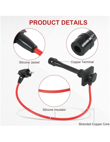Juego de Cables de Bujías 5MM JDMSPEED para Toyota y Geo