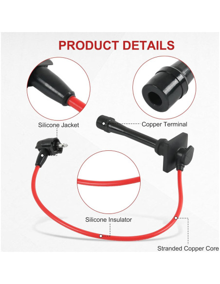 Juego de Cables de Bujías 5MM JDMSPEED para Toyota y Geo
