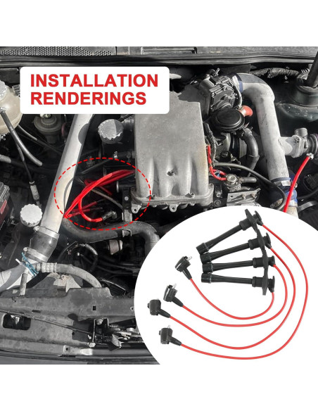 Juego de Cables de Bujías 5MM JDMSPEED para Toyota y Geo