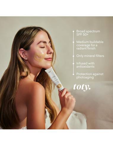 Crema CC Lumina SPF 50+ Toty Sofia Vergara 4W Caramelo Cálido