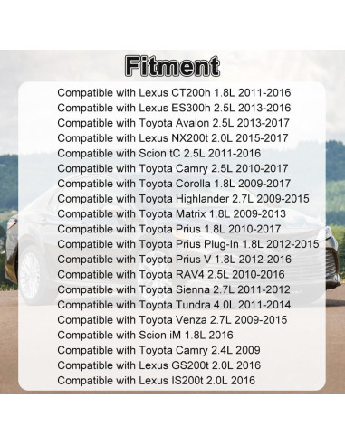 2 Pcs Solenoide VVT Motor WMPHE Compatible Toyota Lexus