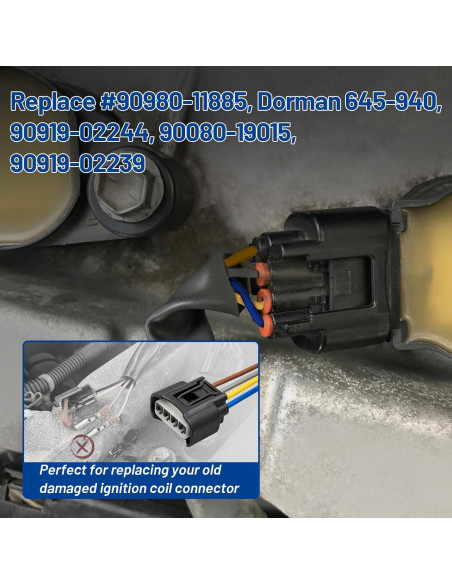 Conector Bobina de Encendido Anina 4 Pines Toyota 90980-11885