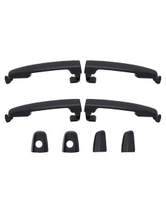 Kit Manijas de Puerta Exterior Negro Suave DEAL 4 Piezas