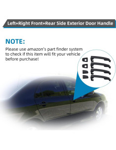 Kit Manijas de Puerta Exterior Negro Suave DEAL 4 Piezas 2