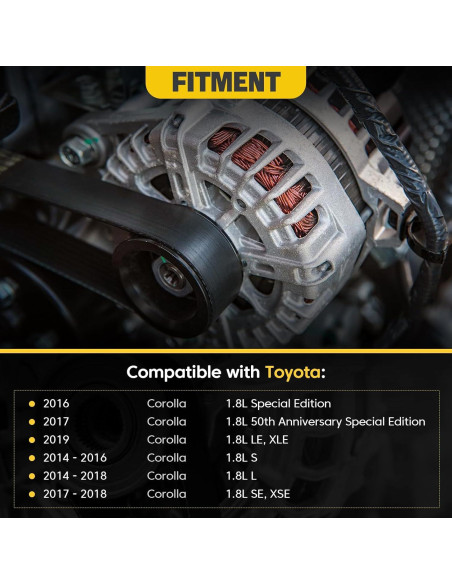 Alternador Toyota Corolla 2014-2018 1.8L 115A 12V YEHERIT