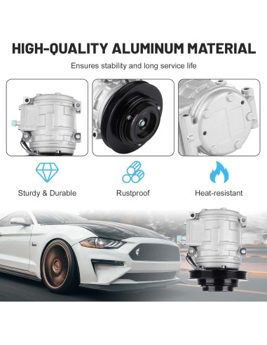 Compresor de Aire Acondicionado ILONPA para Toyota Corolla 1.6L 1.8L