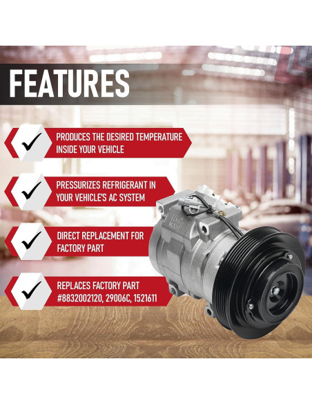 Compresor de Aire Acondicionado AA Ignition Toyota 1.8L