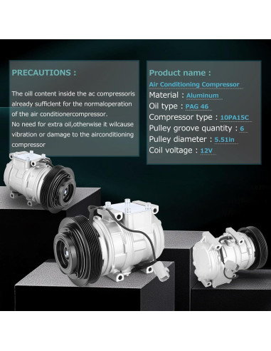Compresor de Aire Acondicionado Mulcoll para Toyota Corolla 1.8L