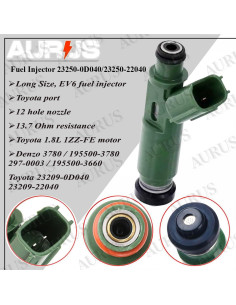Juego de 4 Inyectores de Combustible AURUS 23250-0D040 2