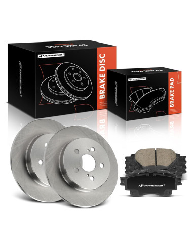 Discos de Freno Sólidos A-Premium + Pastillas Cerámicas Toyota Corolla 2019-2022