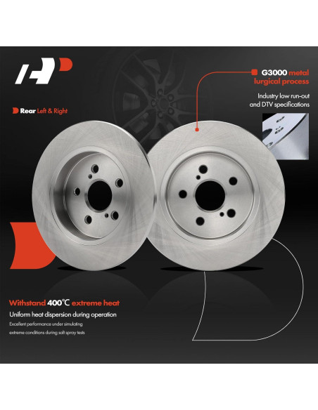 Discos de Freno Sólidos A-Premium + Pastillas Cerámicas Toyota Corolla 2019-2022