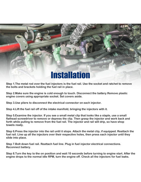 Inyector de Combustible ACROPIX para Toyota Corolla 1.6L - Paquete de 4