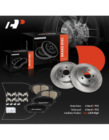 Discos de Freno Sólidos A-Premium + Pastillas Cerámicas Toyota Corolla 2019-2022