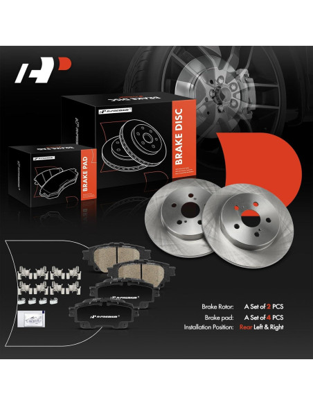 Discos de Freno Sólidos A-Premium + Pastillas Cerámicas Toyota Corolla 2019-2022