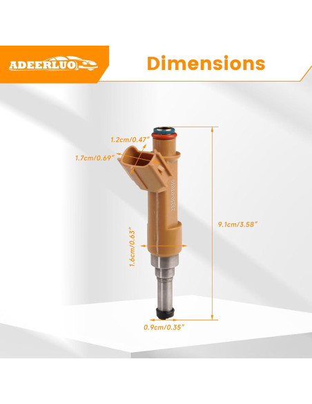 Inyectores de combustible ADEERLUO para Toyota Corolla 1.8L