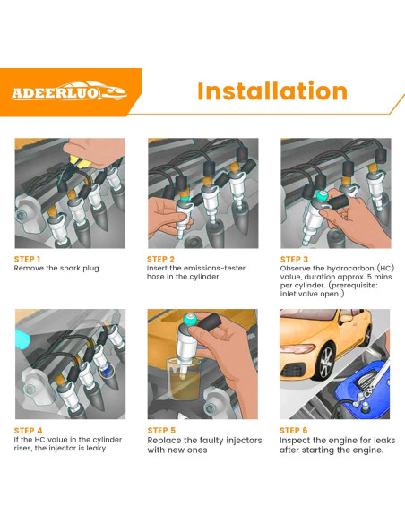 Inyectores de combustible ADEERLUO para Toyota Corolla 1.8L