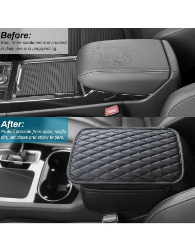 Cubierta de Consola Central Ouzorp de Cuero Microfibra 30x20cm