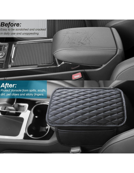 Cubierta de Consola Central Ouzorp de Cuero Microfibra 30x20cm