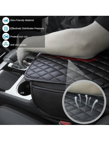 Cubierta de Consola Central Ouzorp de Cuero Microfibra 30x20cm