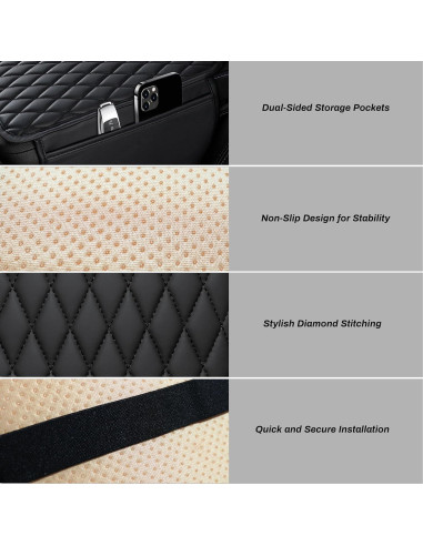 Cubierta de Consola Central Ouzorp de Cuero Microfibra 30x20cm