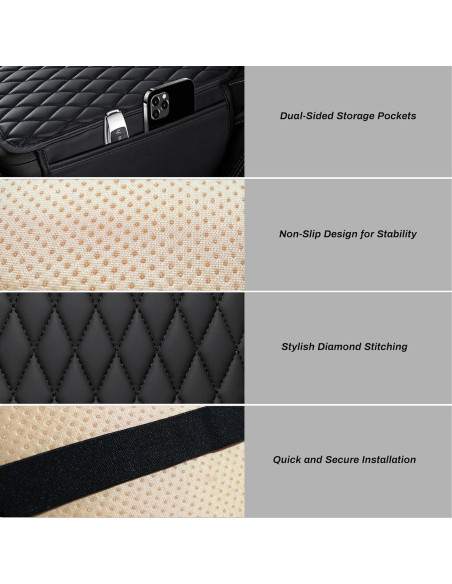 Cubierta de Consola Central Ouzorp de Cuero Microfibra 30x20cm