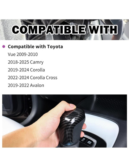 Cubierta de Palanca de Cambios CXCCOI Fibra de Carbono Toyota