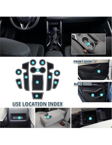 Alfombrillas de ranura de puerta Toyota Corolla 2019-2025 11PCS