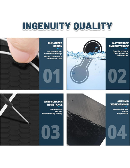 Alfombrillas de ranura de puerta Toyota Corolla 2019-2025 11PCS