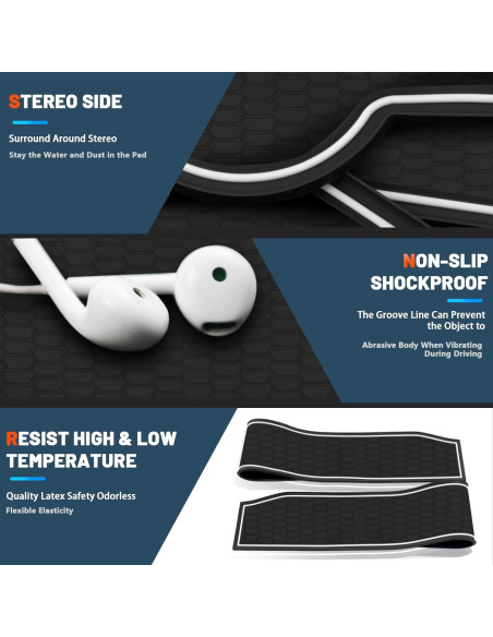 Alfombrillas de ranura de puerta Toyota Corolla 2019-2025 11PCS