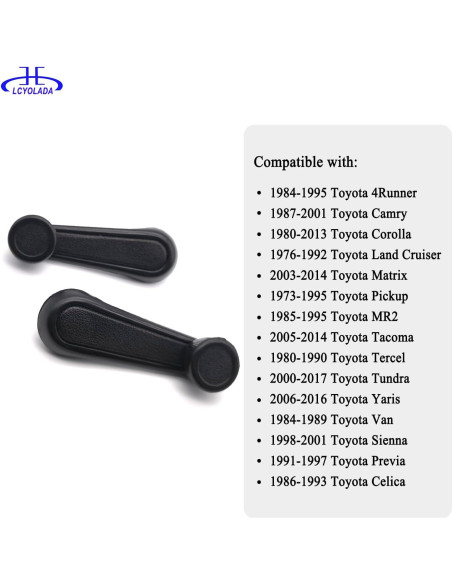 Juego de Manijas de Manivela de Ventana Interior Lcyolada Negro