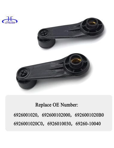 Juego de Manijas de Manivela de Ventana Interior Lcyolada Negro