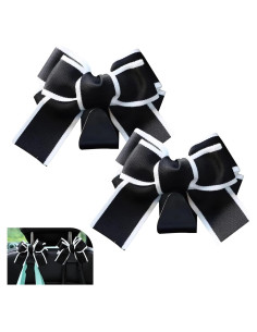 Ganchos para Reposacabezas MOXRUQ 2 PCS Negro y Blanco
