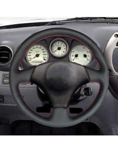 Cubierta de volante de cuero Loncky para Toyota RAV4 1998-2003 2