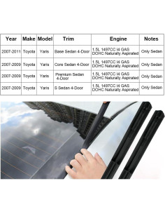 Moldura Lateral de Goteo COOL STAR para Toyota Yaris 2007-2011 2