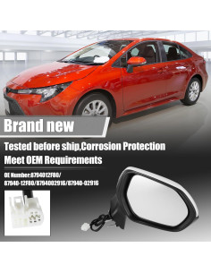 Espejo de Puerta Derecho Toyota Corolla 20-22 X AUTOHAUX 2