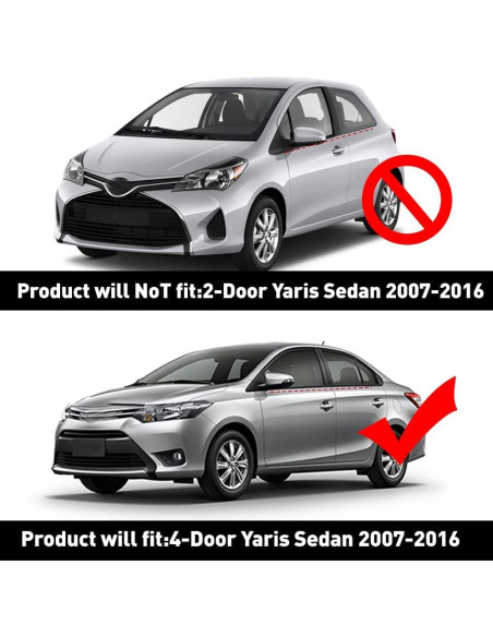 Moldura de Ventana GZYF para Toyota Yaris Sedán 2007-2016