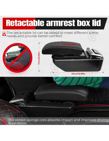 Descanso de brazo consola central GSTP Toyota Yaris iA 2017-2018