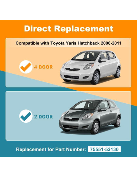 Moldura de Goteo de Techo JDMON para Toyota Yaris 2007-2011