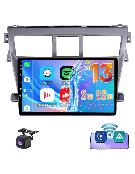 Estéreo de Coche Android 13 9" IKASEFU Toyota Vios Yaris
