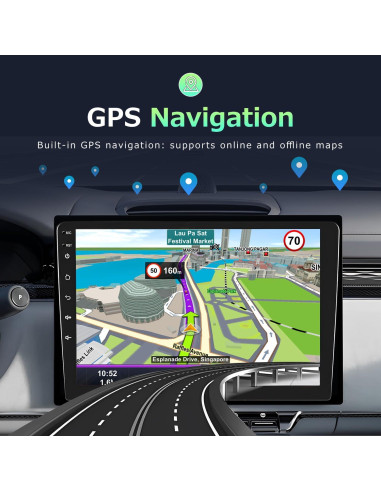 Estéreo de Coche Android 13 9" IKASEFU Toyota Vios Yaris