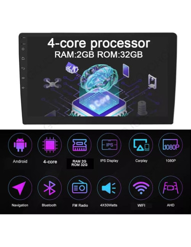 Estéreo de Coche Android 13 9" IKASEFU Toyota Vios Yaris