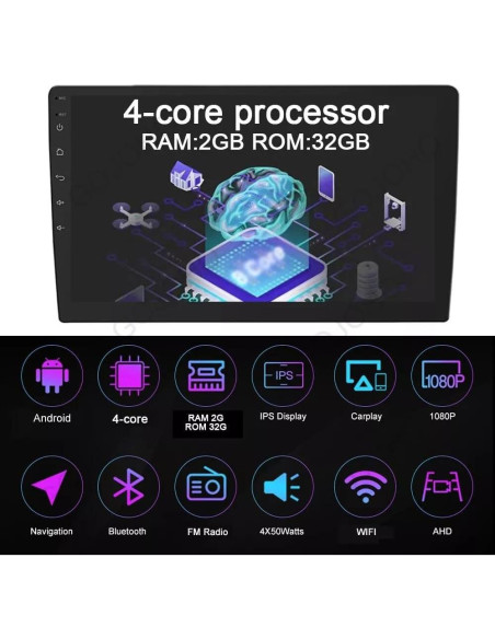 Estéreo de Coche Android 13 9" IKASEFU Toyota Vios Yaris