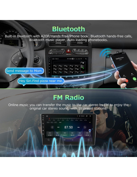 Estéreo de Coche Android 13 9" IKASEFU Toyota Vios Yaris