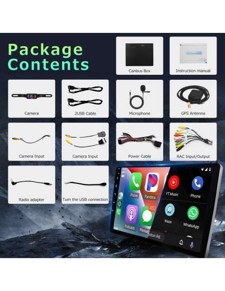 Estéreo de Coche Android 13 9" IKASEFU Toyota Vios Yaris