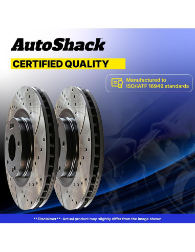 Kit de Rotores de Freno Delantero AutoShack para Toyota y Scion