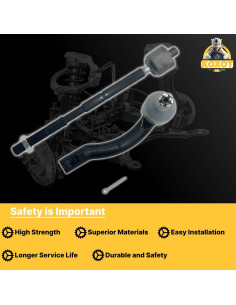 Kit de 4 extremos de barra de dirección Koxot para Toyota Corolla 2