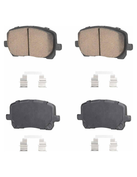 4 Pastillas de Freno Semimetálicas TadaMark para Toyota y Pontiac